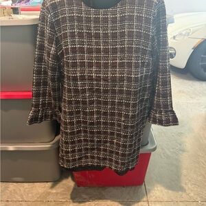 Plaid Ruffle Sleeve Dress 97